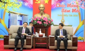 Lãnh đạo tỉnh Bình Dương tiếp Đoàn đại biểu cấp cao tỉnh Chăm-Pa-Sắc (Lào)